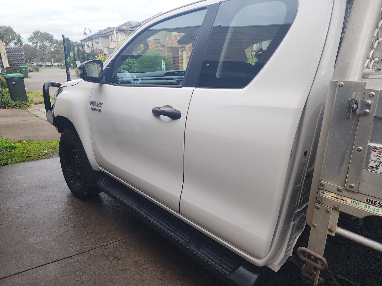 White HiLux dual cab after a full detail